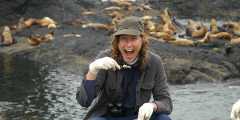 Ruth Joy, a statistical ecologist and lecturer in SFU's new School of Environmental Science, studies seabirds and marine mammals.